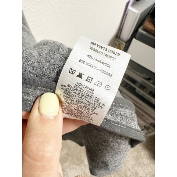 David Naman Mens Wool Blend Hooded Cardigan Sweater Open Front Gray Size XL - Picture 3 of 5